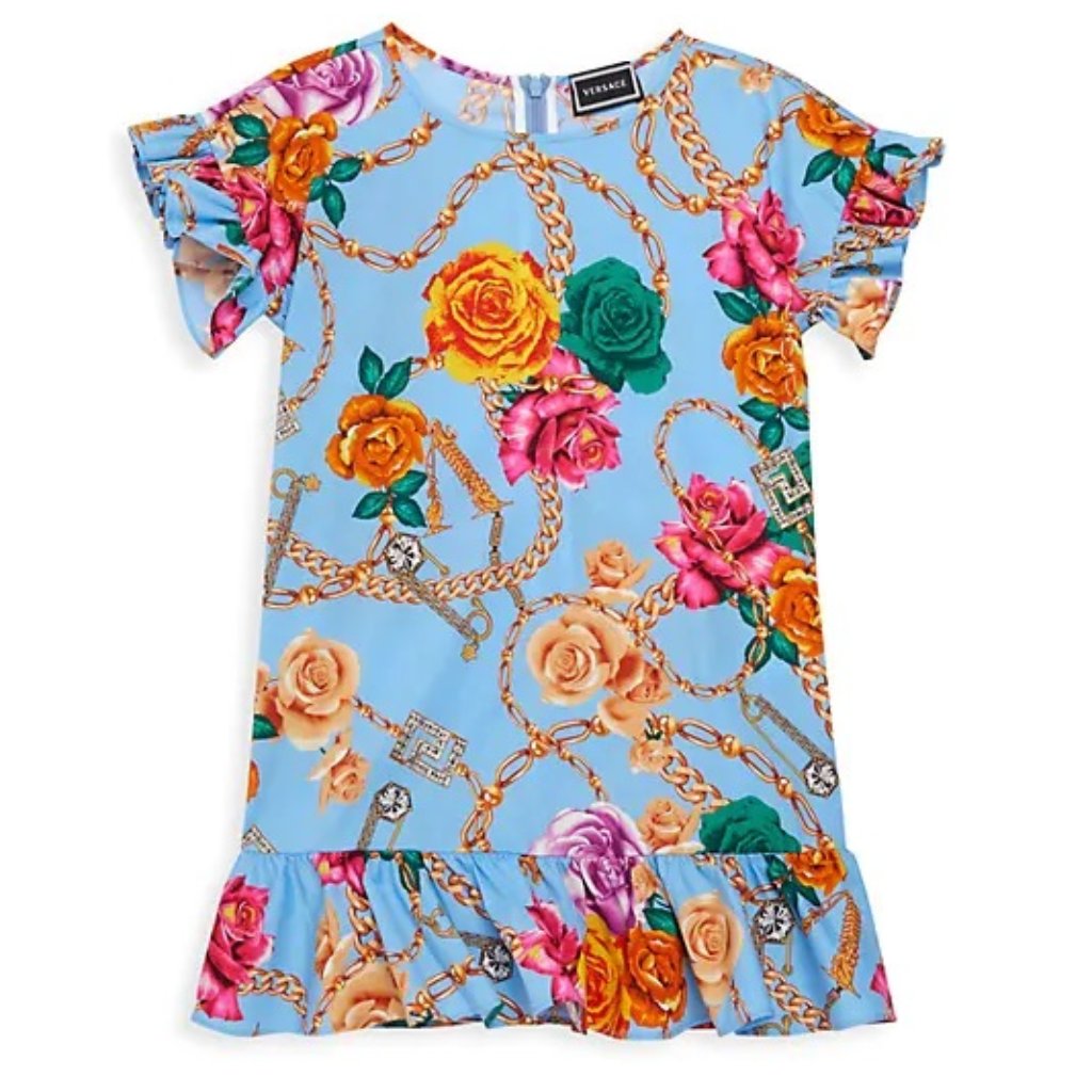 Versace Girl's Abito Azzurro Dress